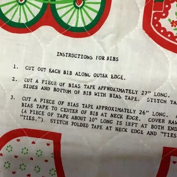 Quilted Fabric Panel 'Baby's First Christmas' Stocking Bibs - Picture 3 of 8